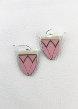 Magnolia Shield Earrings-Bubblegum Pink