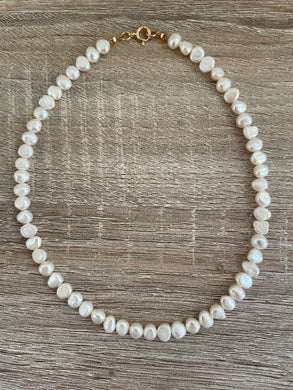 Pearl Nugget Necklace Choker style